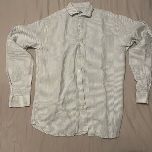 Jack Jones Linen Button Down Shirt Size Small